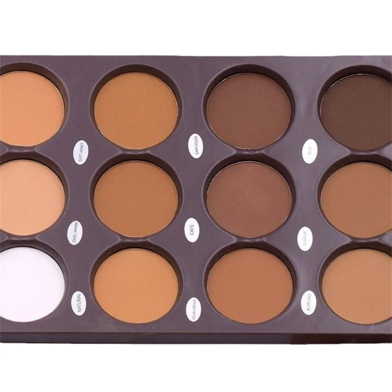 12-Color Makeup Contour Palette Facial Powder Repairing Dual-Purpose Natural Color Three-Dimensional Multi-Color Beauty Products