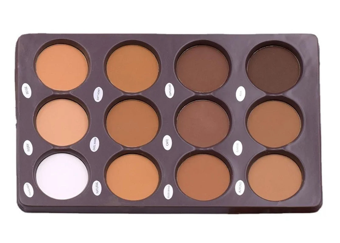 12-Color Makeup Contour Palette Facial Powder Repairing Dual-Purpose Natural Color Three-Dimensional Multi-Color Beauty Products