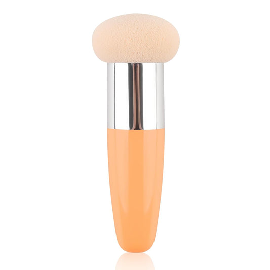 1Pcs Makeup Sponge Foundation Sponge Blender Beauty Cosmetics Puff Sponge Makeup Brush Tool with Handle for Foundation Powder, Concealer, Beauty Products (Skin Colour)