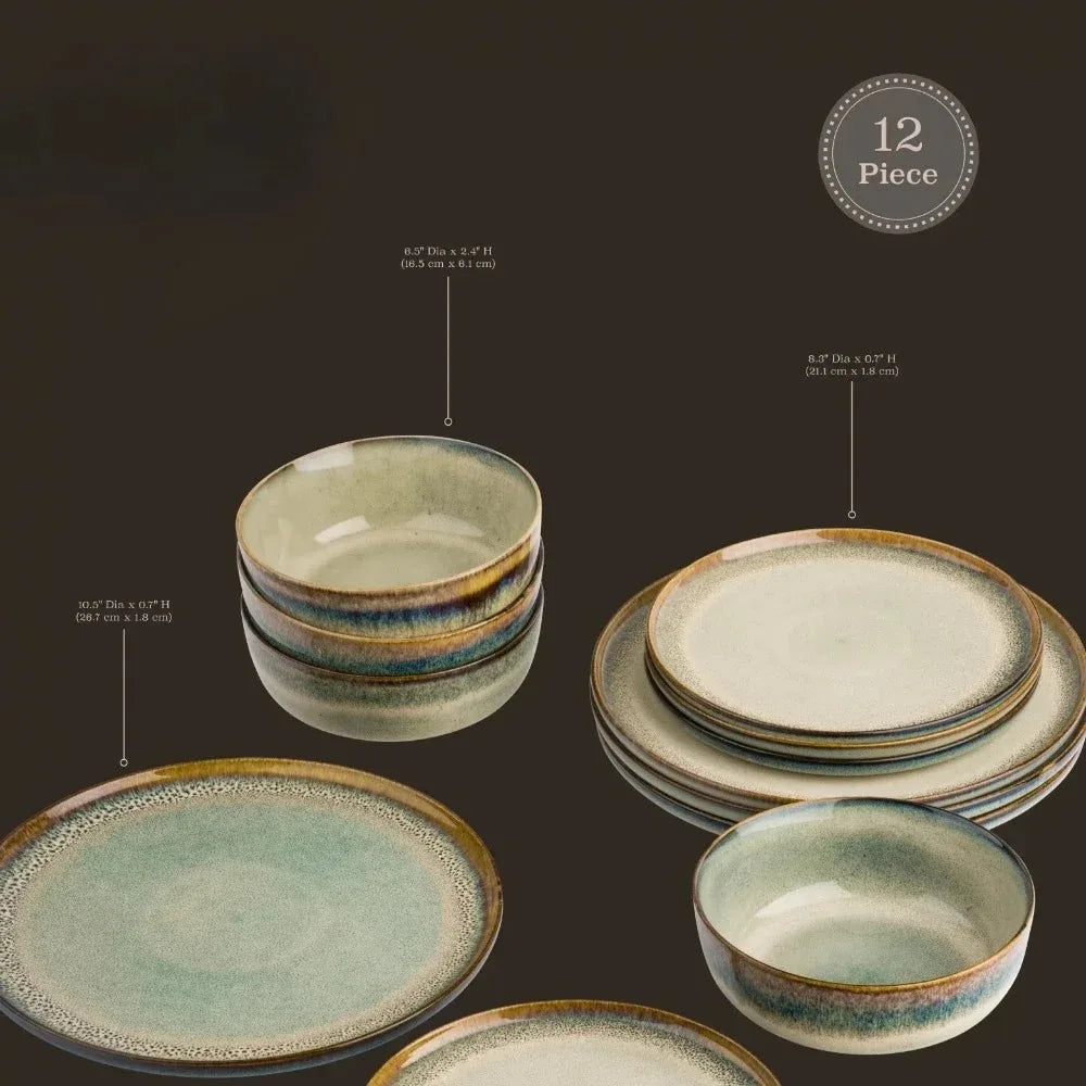 12-Piece Ceramic Dinnerware Set