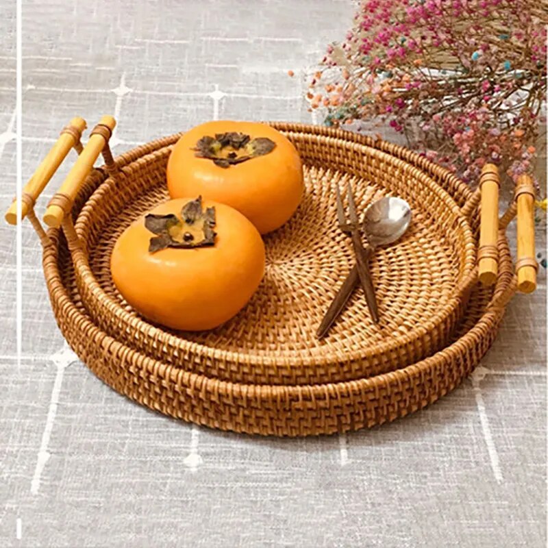 2023 NEW handwoven Storage Tray for Fruit/Snacks